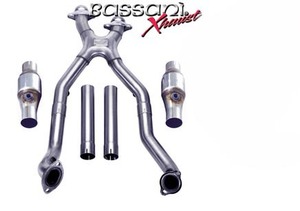 Bassani SS Mid Pipes w/Cats 2003-04 Mustang Cobra - Stainless