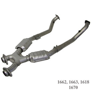 1999-04 Mustang GT/Cobra X Pipe With Converters