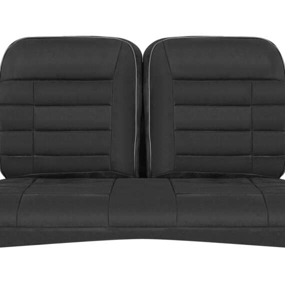 Mustang Rear Seat Covers 73-93 Coupe Black Vinyl