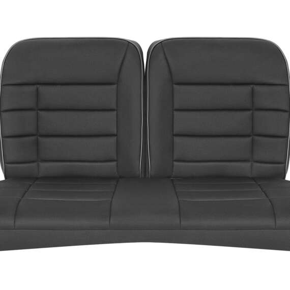 Mustang Rear Seat Covers 83-93 Convertible Black Vinyl