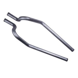 Tailpipes, 2.50" Mandrel Bent Tubing for 65-73 Ford Mustang (W/O Staggered Shocks) 67-73 Merc. Cougar, Under Valance Exit, 16 Gauge Aluminized Steel: 1 pr