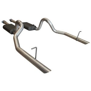 94-97 Ford Mustang  GT / Cobra  4.6L / 5.0L   2.50in Outlet  Super 44 Series Mufflers  American Thunder  DOR  Mandrel Bent Tubing 16 Gauge Aluminized Steel