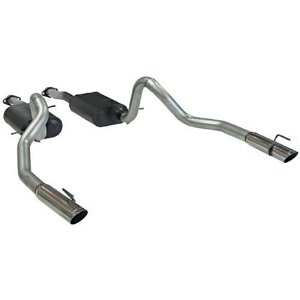 99-04 Ford Mustang  GT  MACH1 / Bullitt  (Not Cobra)  4.6L SOHC  2.50in Outlet  Super 40 Series Mufflers  3.00in Stainless Tips  American Thunder  DOR  Mandrel Bent Tubing 16 Gauge Aluminized Steel