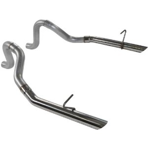 Tailpipes  2.50inMandrel Bent Tubing for 86-93 Ford Mustang  LX 5.0L / 86 GT 5.0L  Stainless OEM Style Tips w/ Hangers  16 Gauge 409S Stainless Steel : 1 pr