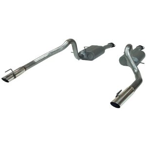 99-04 Ford Mustang GT  MACH1/Bullitt  (Not Cobra)  4.6L SOHC  2.50in Mandrel Bent Tubing  Super 40 Series Mufflers  3.00in Polished Tips  American Thunder  DOR  409S Stainless Steel