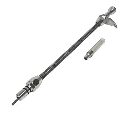 Alum/Braided GM Turbo 350 Transmission Dipstick (Bell Housing Mount)