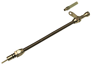 Alum/Braided Chevy 700 R4 Transmission Dipstick (Bell Housing Mount)