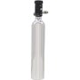 10 OZ POLISHED BOTTLE W/ MOTORCYCLE VALVE   (2  DIA. X 15.09  TALL)