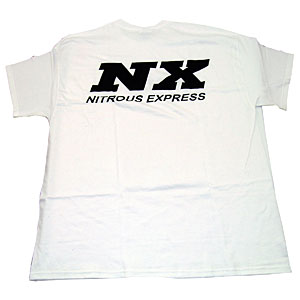 SMALL  WHITE T-SHIRT W/ BLACK NX