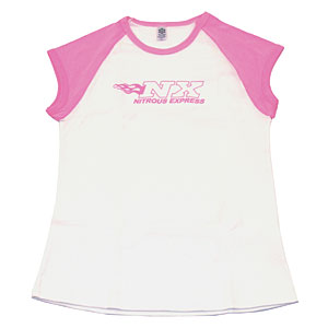 MEDIUM WHITE/PINK LADY CAP SHIRT