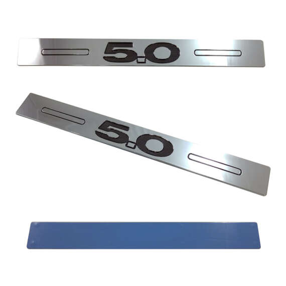 05-14 Mustang Door Sills Logo Chrome - Image 4
