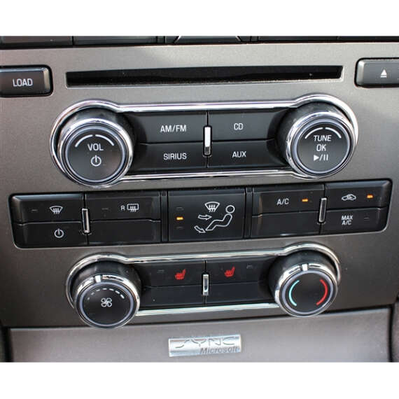 10-14 MUSTANG BILLET AC & RADIO BEZELS CHROME