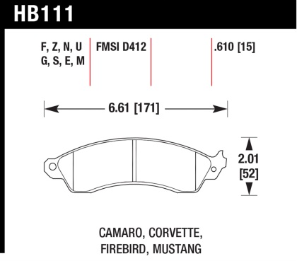 HAWK HPS Brake Pad Sets