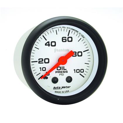 2-1/16" OIL PRESSURE, 0-100 PSI, MECHANICAL, PHANTOM