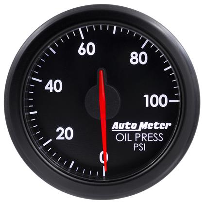 2-1/16" OIL PRESS, 0-100 PSI, AIR-CORE, AIRDRIVE, BLACK