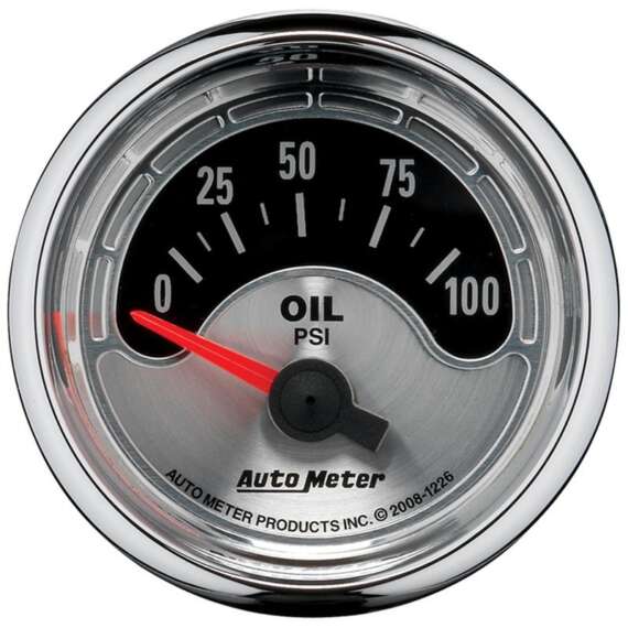 2-1/16" OIL PRESSURE, 0-100 PSI, AIR-CORE, AIR-CORE, AMERICAN MUSCLE