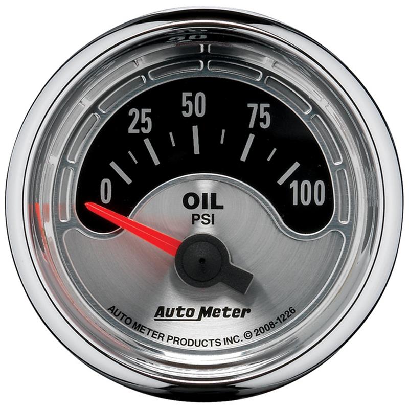 2-1/16" OIL PRESSURE, 0-100 PSI, AIR-CORE, AIR-CORE, AMERICAN MUSCLE