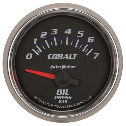 2-1/16" OIL PRESSURE, 0-7 BAR, AIR-CORE, COBALT