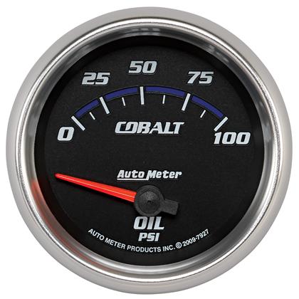 2-5/8" OIL PRESSURE, 0-100 PSI, AIR-CORE, COBALT