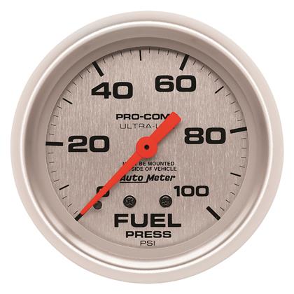 2-5/8" FUEL PRESSURE, 0-100 PSI, MECHANICAL, ULTRA-LITE