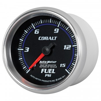 2-5/8" FUEL PRESSURE, 0-15 PSI, MECHANICAL, COBALT - Image 2