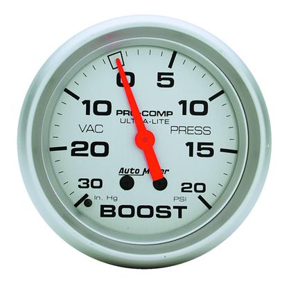 2-5/8" BOOST/VACUUM, 30 IN HG/20 PSI, MECHANICAL, ULTRA-LITE