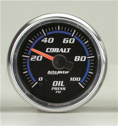 2-5/8" OIL PRESSURE, 0-100 PSI, STEPPER MOTOR, COBALT