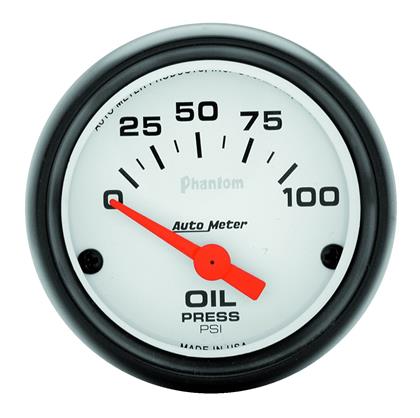 2-1/16" OIL PRESSURE, 0-100 PSI, AIR-CORE, PHANTOM