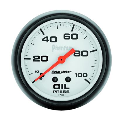 2-5/8" OIL PRESSURE, 0-100 PSI, MECHANICAL, PHANTOM