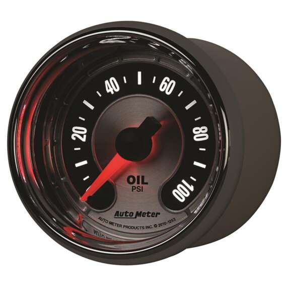 Autometer American Muscle 52mm Full Sweep Electric 0-100 PSI Oil Pressure Gauge - Image 4