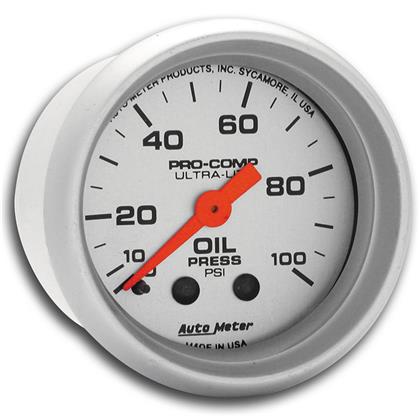 2-1/16" OIL PRESSURE, 0-100 PSI, MECHANICAL, ULTRA-LITE - Image 4