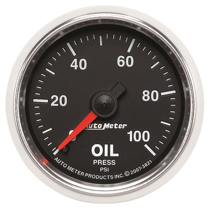 2-1/16" OIL PRESSURE, 0-100 PSI, MECHANICAL, GS