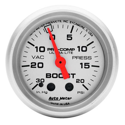 2-1/16" BOOST/VACUUM, 30 IN HG/20 PSI, MECHANICAL, ULTRA-LITE