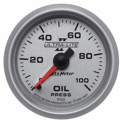 2-1/16" OIL PRESSURE, 0-100 PSI, MECHANICAL, ULTRA-LITE II