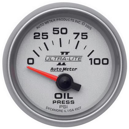 2-1/16" OIL PRESSURE, 0-100 PSI, AIR-CORE, ULTRA-LITE II