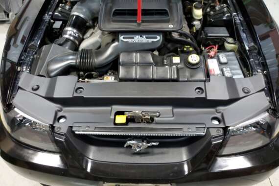 JLT Radiator Support Cover Textured Black (1999-04 Mustang all) - Image 2